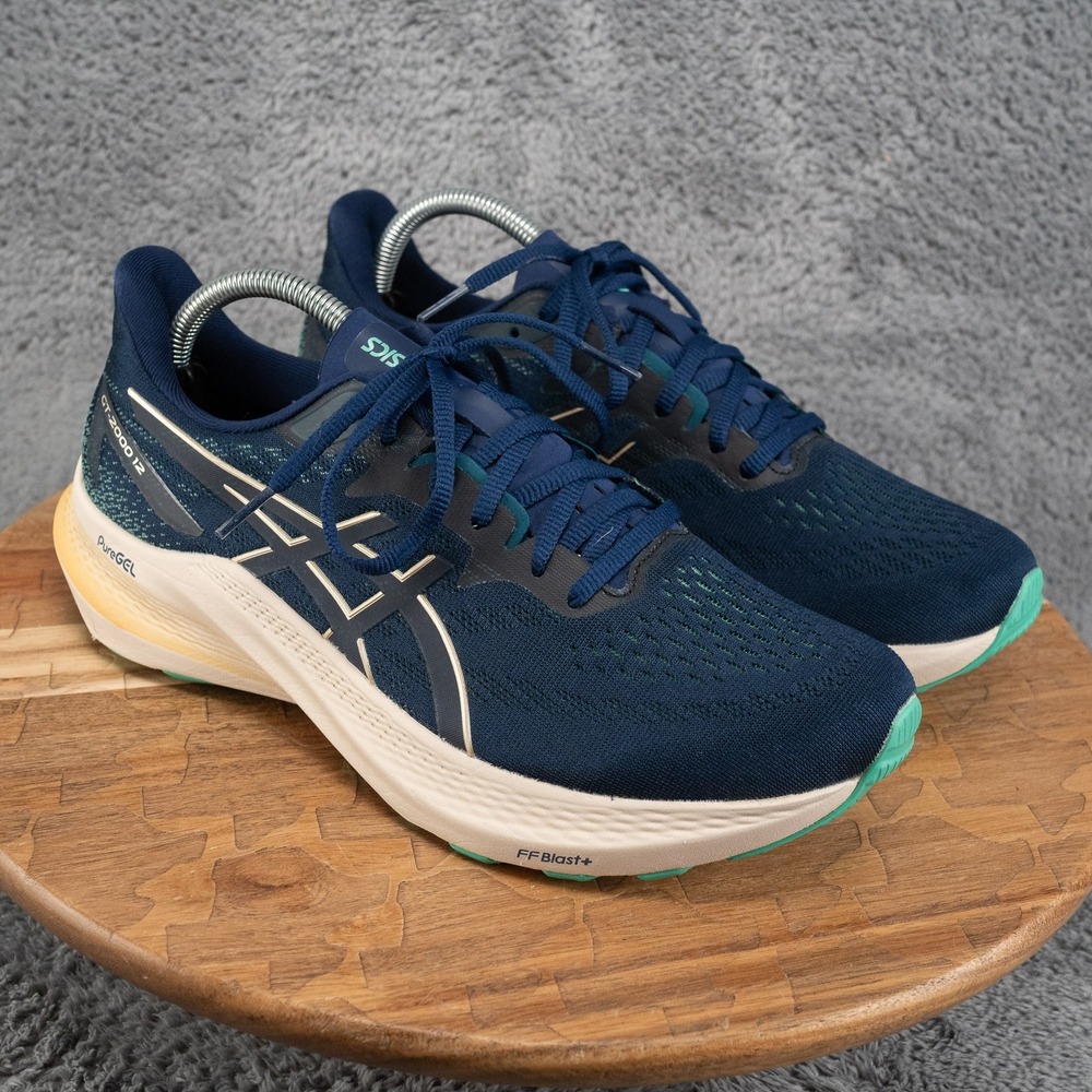 Asics GT-2000 12 Womens 10 Shoes Blue Running Sneaker 1012B506 Gym Athletic
